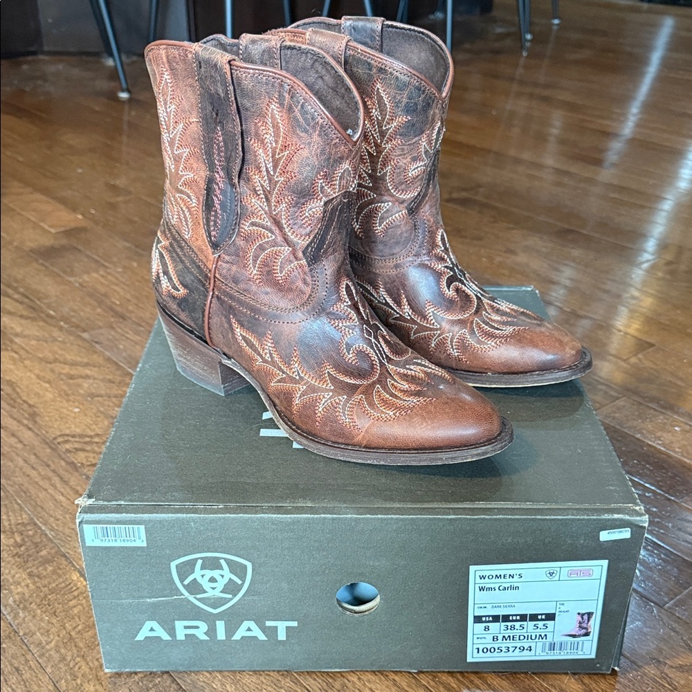 Ariat Carlin Distressed Brown Leather Boots